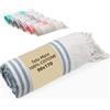 SoNiT home decor SONIT - Telo Mare Azzurro Fouta 100% Cotone 90x180 cm, Leggero Antisabbia e Compatto, Versatile per Spiaggia, Piscina, Viaggio e Pic Nic, Morbido e Salvaspazio