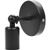Raguso Porta Applique da Parete Vintage Applique da Parete Stile retrò Illuminazione Porta Lampada da Parete Antico con Presa E27 per Bar Caffetteria Corridoio Decorazione Domestica(Nero)