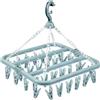 MagiSel Appendiabiti Per Calzini, Stendibiancheria con 32 Pinze, Stendibiancheria Appendi Calzini in Plastica, Stendino per Calzini Pieghevole, Stendino in Plastica Girevole, Per Calze, Biancheria Intima,Blu