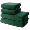 Ôhm Set di 4 Teli da Bagno | 2 Telo Doccia 70x140 cm + 2 Asciugamani Piccoli 50x100 cm | Telo Bagno Spugna Morbido e Assorbente | 100% Cotone | 500g/m2 | Hotel e B&B | Oeko-TEX | Ôhm | Verde