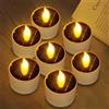 AMFUN Confezione da 6 Lumini a Batteria, Candele Led Set, 6 Pezzi Candele Led Senza Fiamma, Candele Senza Fiamma per Feste, Matrimoni, Esterni