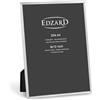 Edzard - Cornice portafoto Simone per foto 21 x 30 cm, placcata in argento, anti-ossidazione, con retro in velluto, con 2 ganci, cornice per foto da appoggiare e appendere