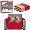 LA SUITE 08 STORE Copripoltrona Con Braccioli Double Face, Copridivani Elasticizzati Impermeabili Resistenti Ai Graffi Di Cani e Gatti