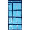 SAVORLIVING Organizer da Parete con 12 Tasche, Portaoggetti da Parete, Ideale per Classi, per Riporre Calcolatrici e Cellulari, Borsa portaoggetti da appendere con 2 Ganci in Metallo, Blu