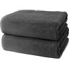 Ôhm Set di 2 Asciugamani Bagno Grandi 90x180 cm | Telo da Bagno e Doccia XXL | 100% Cotone | Spugna Morbido e Assorbente | 500g/m2 | Hotel Spa B&B Sauna | Oeko-TEX | Ôhm | Grigio