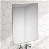 ENKI, Horizon, BM030, specchio rettangolare da parete in vetro, 400 x 600 mm, senza cornice, senza cornice, per camera da letto, bagno, doccia, soggiorno, corridoio, da appendere alla parete, BM030