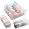 ZMDMAH 3 pezzi Organizer per cassetti per biancheria intima Organizzatore di vestiti Organizzatore cassetti intimo pieghevoli Organizzatore per cassetti per calzini Divisorio per cassetti lavabile portatile
