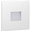 ledscom.de Lampada LED per scale/apparecchio da incasso a parete FOW per interni ed esterni, downlight, angolare, 85 x 85 mm, bianco caldo