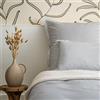 Amqua - Set di biancheria da letto in raso makò, copripiumino da 135 x 200 cm + federa da 80 x 80 cm, 100% cotone egiziano (certificato), colore: grigio/grigio chiaro