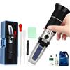 YUJUVI Rifrattometro Antigelo 4 in 1 Rifrattometro per Glicole Antigelo con Funzione ATC per l'Analisi di Acqua del Parabrezza, Adblue, Acido della Batteria, Glicole Etilenico, Glicole Propilenico