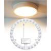 TobeBright Lampada da soffitto a LED, Ultra Sottile 24W Rotonda Set di Conversione con Supporto Magnetico, Modulo ad Anello LED Retrofit 4000K, Bianco Naturale, Diametro 19,4cm, Luce ad Anello