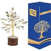 Wonder Care - Tormalina bianca, albero della vita dei chakra, albero di cristallo, energia positiva, fatto a mano, portafortuna, guarigione, chakra, regalo di prosperità, decorazione Feng Shui, 60