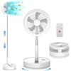 LBSTP Ventilatore portatile silenzioso con telecomando - Mini ventilatore da tavolo USB da 9 con timer, batteria da 7200 mAh, ventilatore pieghevole, oscillante, per esterni, campeggio, camera da letto,