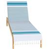 o-day Telo Mare Cotone Fouta 170x90 cm - Asciugamano Mare Cotone Leggero per Spiaggia, Lettino, Viaggio, Uomo Donna, Righe, Salvaspazio (Righe Azzurre)