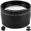 Fydun Teleconvertitore Obiettivo Ausiliario per Fotocamera Teleobiettivo Obiettivo Grandangolare 2X con Vetro Ottico per Obiettivo della Fotocamera con Diametro del Filtro di 55 Mm /