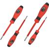 topolenashop 4 Pezzi Set 4 Cacciaviti Elettricista a Norma Set di Giravite Isolati Professionali con Punte Magnetiche Per Lavori Elettrici ed elettronici.