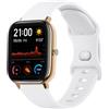 Tobfit Cinturino in Silicone Morbido per Amazfit GTS 2/4 Mini, GTS, Bip 3/U/Lite/S, GTR 42mm (Bianco)