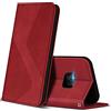 ZONNAVI Cover per Samsung Galaxy S7 Edge, Flip Custodia Pelle PU con [Slot Cart] [Supporto Stand] [Magnetica], Cover a Libro Portafoglio per Samsung S7 Edge (Rosso)