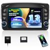 SIXWIN [2+64G]SIXWIN Android 13 Autoradio con CarPlay/Android Auto/Mirror Link per Mercedes Benz W639 W168 W203 CLK C209/W209 SLK/W170 W463 Viano Vito,7 Pollici HD Schermo Navigatore WiFi Bluetooth RDS FM