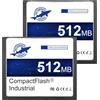 THREE COLOUR DOGFISH Dogfish 2Pack 512MB Compact Flash Card Scheda di Memoria Industriale CF Tipo I ad Alte Prestazioni FAT16 per Apparecchiature Industriali e Fotocamere Digitali Vintage