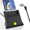 Bawanfa Pro Lettore di Smart Card Readers, Firma Digitale SPID e CRS CNS, Tessera Sanitaria,CAC Dod, Plug & Play, No Driver, Accesso ai Siti Della Pubblica Amministrazione, Supporta Carte Common Criteria e FIPS