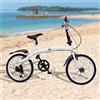 Sindipanda 20 6 Velocità Pieghevole Bicicletta l Sedile E Manubrio Regolabile l Per Adulti Lega Leggera Pieghevole City Bike Bicicletta