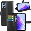 JIUNINE Cover per Blackview A52, Custodia Libro in Pelle Sintetica Portafoglio Case Flip Antiurto [Slot per Schede] [Chiusura Magnetica] Compatibile con Blackview A52, Nero