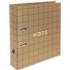 Interdruk Raccoglitore con Meccanismo - A4 75 mm - Carta Kraft Marrone Naturale - Geo