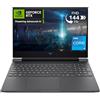 HP Victus 15-fa1005sl Notebook, Intel Core i5-12500H, RAM 16GB, 512GB SSD, Display 15.6 FHD IPS 144Hz, Nvidia RTX 4050 da 6GB, 3 Mesi di PC Game Pass Inclusi, Webcam TNR, Windows 11, Grigio
