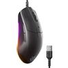 SteelSeries Rival 3 Gen 2 - Mouse da gioco - Sensore ottico TrueMove Core da 8500 DPI - 60 milioni di clic di durata - bassa latenza - 77 g di peso - 100% piedini in PTFE - RGB - Nero