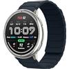 Hinnwer 20mm Cinturino Compatibile con Amazfit Cheetah 2 Pro/Amazfit T-Rex 3 Pro 44mm/Active 2 Square/Active 2/Active/GTR Mini/GTS 4 per Uomini Donne, Cinturini Magnetico Silicone Blu Notte