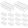 UKCOCO 30 Portaetichette per Scaffali 2,36x0,98x0,87 in PVC Trasparente Riutilizzabile, Clip Portaprezzi per GrigliaMetallica o Mensola Legno, Organizzazione Ufficio Supermercato Casa
