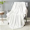 DREAMNINE Coperta in pile super morbida e pelosa, per divano, 127 x 152,4 cm, decorativa, in tinta unita, leggera, per sedia, in micro peluche, per camera da letto, dormitorio, bianco