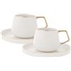 KARACA Tazza da caffè Karaca Saturn per 2 persone, tazze da tè, in porcellana, per caffè, tè, latte, set da caffè espresso turco, turco, design elegante e pratico, tazza da caffè tradizionale.