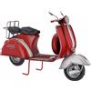 Poli Modellino di Vespa rossa e bianca vintage anni 60 in metallo moto Scooter nuova