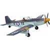 Modellino in latta Areo Americano da guerra monoposto Bombardiere Mustang P 51