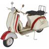 Poli Modellino di Vespa rossa e bianca vintage anni 60 in metallo moto Scooter nuova