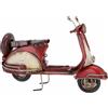 Poli Modellino di Vespa rossa e bianca vintage anni 60 in metallo moto Scooter nuova