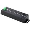 StarTech.com Hub USB 2.0 a 10 Porte Bloccabili, Hub di Ricarica Robusto (r4i)