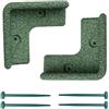 FlexiBorder 2 x 90 gradi interno angolo verde - bordo in gomma per prato - bordo da giardino per prato - sentieri e bordi floreali