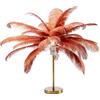 Kare Design Lampada da tavolo Feather Palm, oro/arancione scuro, abat jour, lampada comodino, stile boho, elegante, lussuosa, esotico, 60x50x50cm (A/L/P), lampadina non inclusa