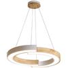 V-TAC Lampadario design moderno LED in legno a Sospensione , a mezzaluna Colore Bianco 43*37*112cm 3000K - 10090