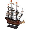 Modellino di Galeone Spagnolo anni 1700 1800 Barca in metallo Nave antica a vela