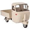 Poli Modellino Ape Car Moto Piaggio Bianca Vintage in Metallo Latta Apecar Nuova