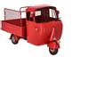 Poli Modellino Ape Car Moto Piaggio Rossa Vintage in metallo Latta Nuova