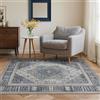 GENIMO - Tappeto Vintage 120x170cm - Antiscivolo, Lavabile, Con Pelo Corto - Per Soggiorno, Camera da Letto, Cucina - Blu Marino