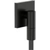 hansgrohe FixFit Fine E - Uscita doccia a muro, Raccordo tubo doccia con valvola antiriflusso, Connettore tubo doccia, cromo nero spazzolato, 28883340