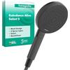 hansgrohe Raindance Alive Select S - Doccetta per doccia, Doccino con 3 getti (incl. PowderRain), Soffione doccia tondo con funzione anticalcare, cromo nero spazzolato, 24500340