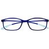 OPULIZE Ice Super Leggero Occhiali Da Lettura Cristallo Blu Donna Uomo Cerniere Molla R61-3 +1,50