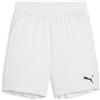 PUMA teamGOAL Shorts Jr, Pantaloncini in Maglia Unisex Kids, White Black, 128